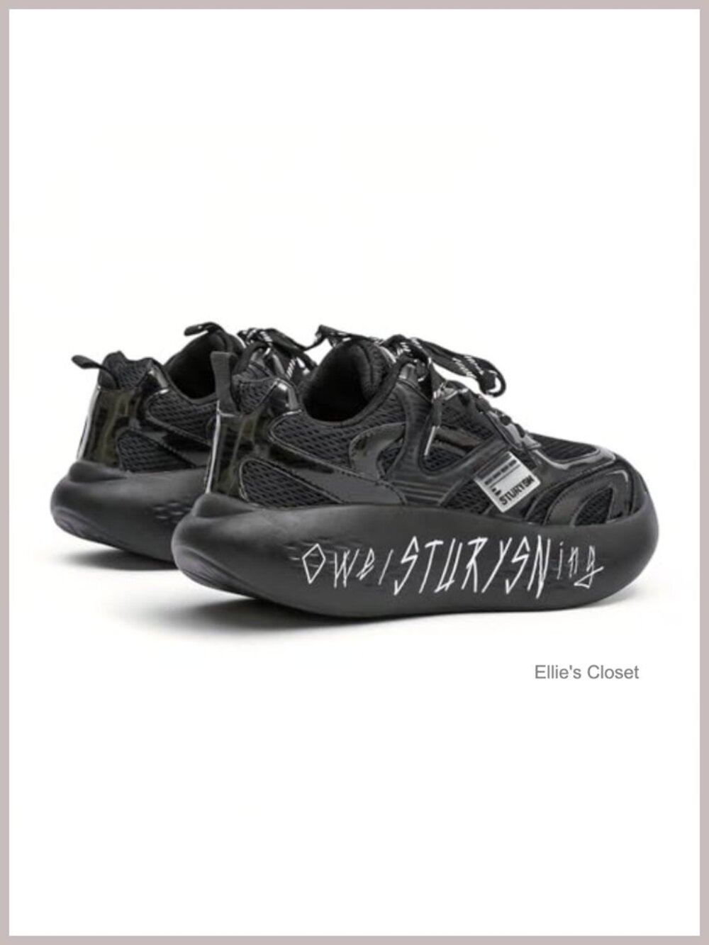 Chunky Platform Sneakers 2.3" Height Boost Walking Running Shoes Breathable
